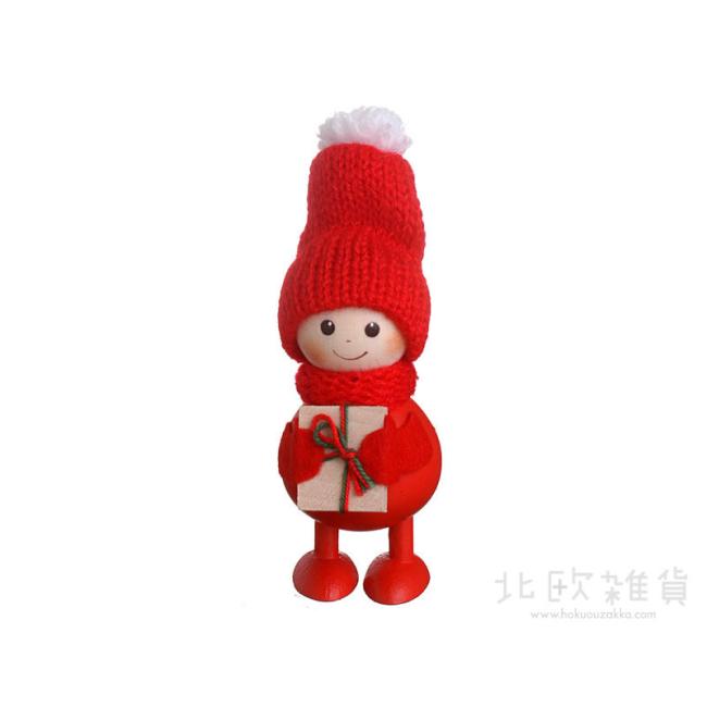 NORDIKA nisse ノルディカ ニッセ クリスマス 木製人形(プレゼントを抱えたふとっちょ男の子)