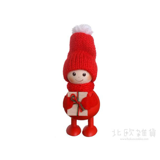 NORDIKA nisse ノルディカ ニッセ クリスマス 木製人形(プレゼントを抱えたふとっちょ男の子)