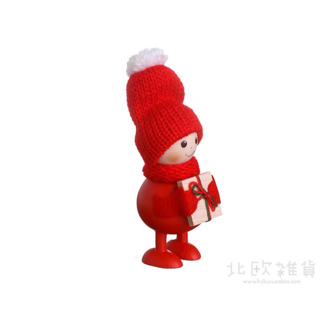 NORDIKA nisse ノルディカ ニッセ クリスマス 木製人形（プレゼントを抱えたふとっちょ男の子）