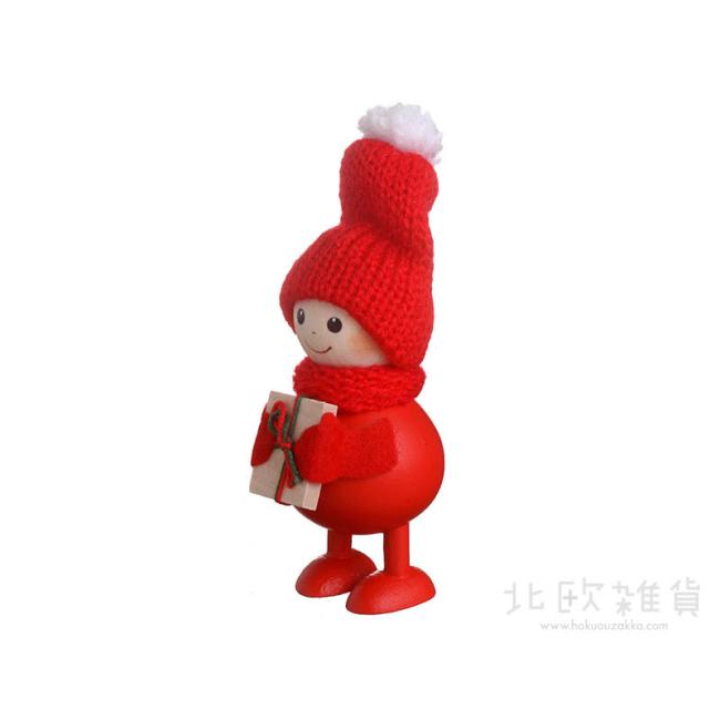 NORDIKA nisse ノルディカ ニッセ クリスマス 木製人形(プレゼントを抱えたふとっちょ男の子)