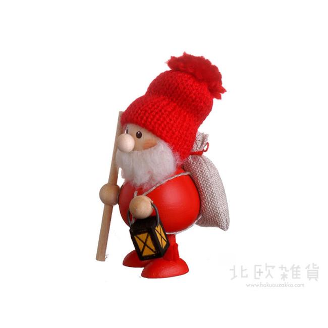 NORDIKA nisse ノルディカ ニッセ クリスマス 木製人形(ランタンを持ったふとっちょサンタ / レッド)