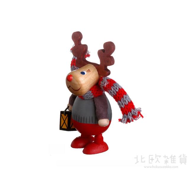 NORDIKA nisse ノルディカ ニッセ クリスマス 木製人形(ランタンを持った胴長トナカイ)