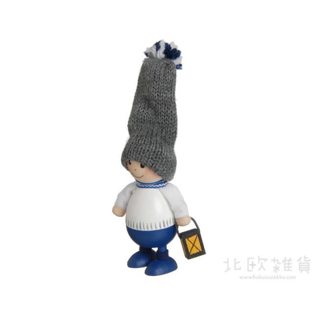 NORDIKA nisse ノルディカ ニッセ クリスマス 木製人形(ランタンを持ったふとっちょ男の子 / ホワイト)