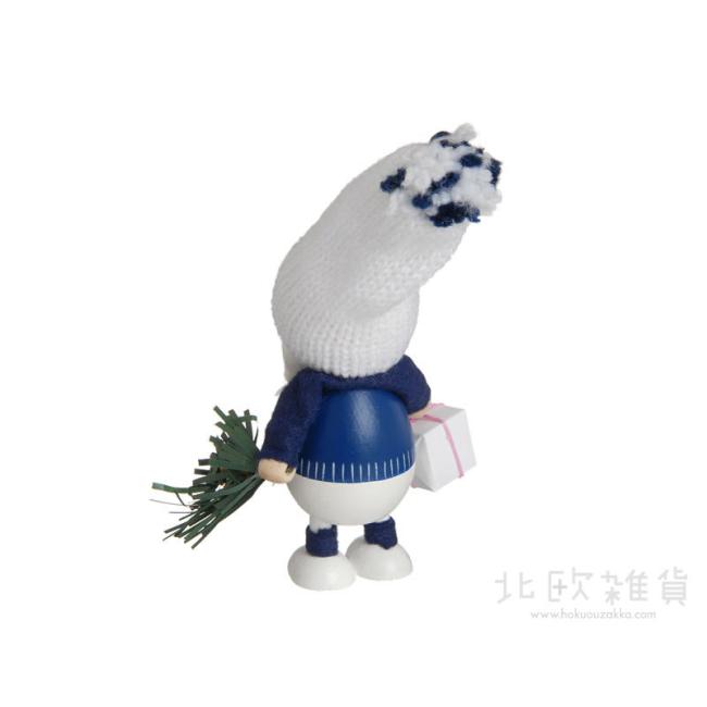 NORDIKA nisse ノルディカ ニッセ クリスマス 木製人形(プレゼント持った胴長女の子 / ブルー)