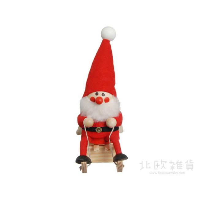 NORDIKA nisse ノルディカ ニッセ クリスマス 木製人形(そりに乗ったサンタ / レッド)