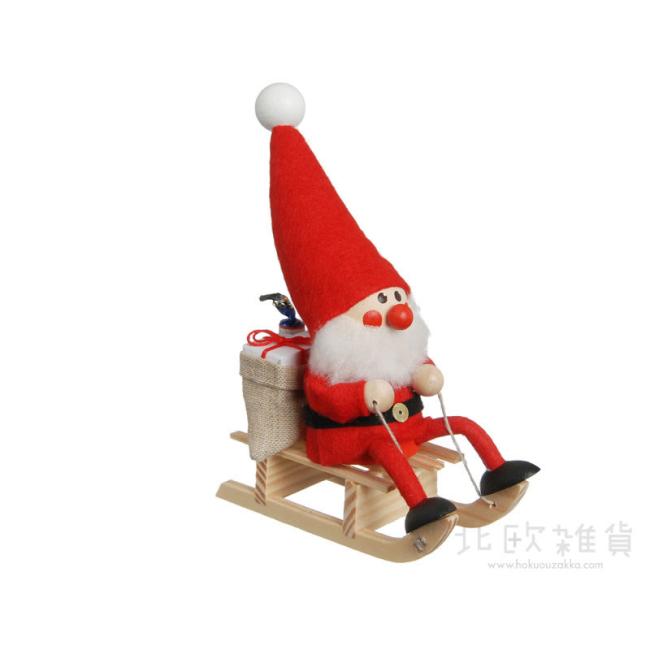 NORDIKA nisse ノルディカ ニッセ クリスマス 木製人形(そりに乗ったサンタ / レッド)