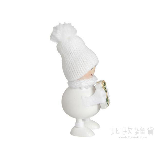 NORDIKA nisse ノルディカ ニッセ クリスマス 木製人形(プレゼントを抱えたふとっちょ男の子 / ホワイト)