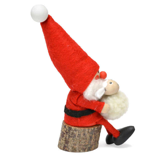 NORDIKA nisse ノルディカ ニッセ クリスマス 木製人形(白羊を抱えるサンタ)