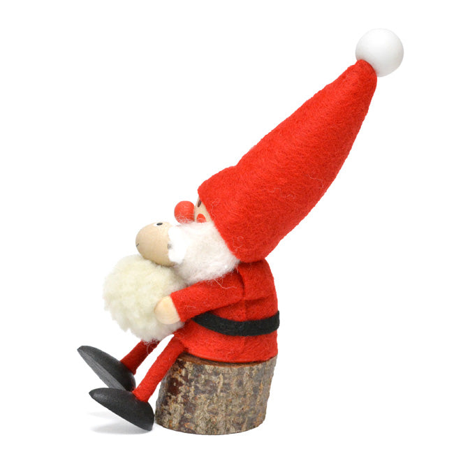 NORDIKA nisse ノルディカ ニッセ クリスマス 木製人形(白羊を抱えるサンタ)