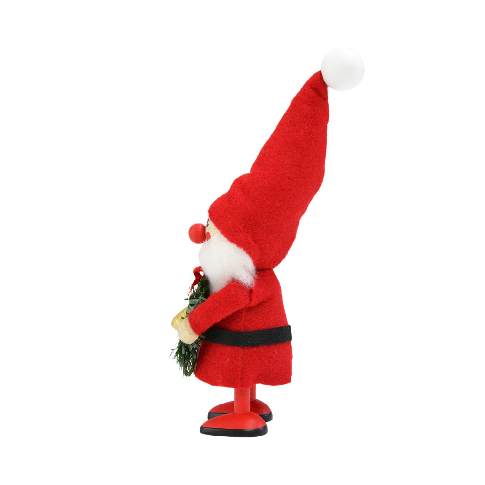 NORDIKA nisse ノルディカ ニッセ クリスマス 木製人形 ( リースを持ったサンタ / レッド )