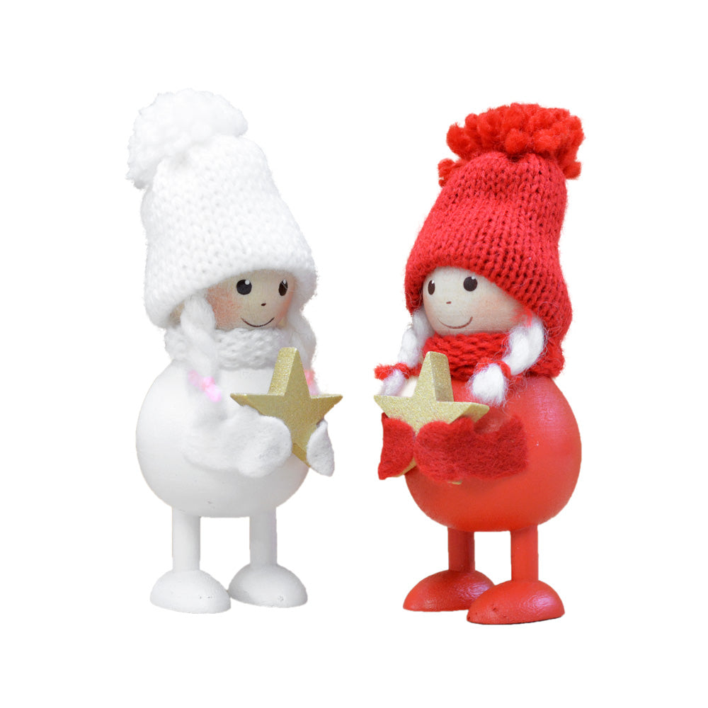 NORDIKA nisse ノルディカ ニッセ クリスマス 木製人形(星を抱えた白い女の子)