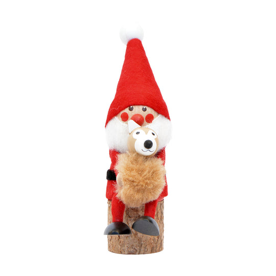 NORDIKA nisse ノルディカ ニッセ クリスマス 木製人形(イヌを抱えるサンタ)