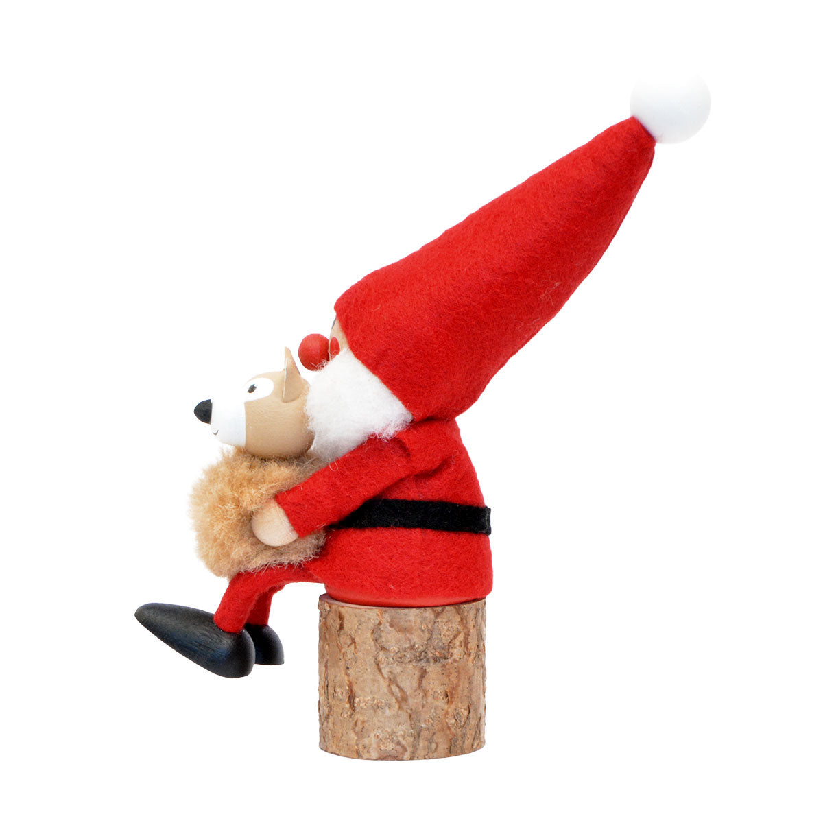 NORDIKA nisse ノルディカ ニッセ クリスマス 木製人形(イヌを抱えるサンタ)