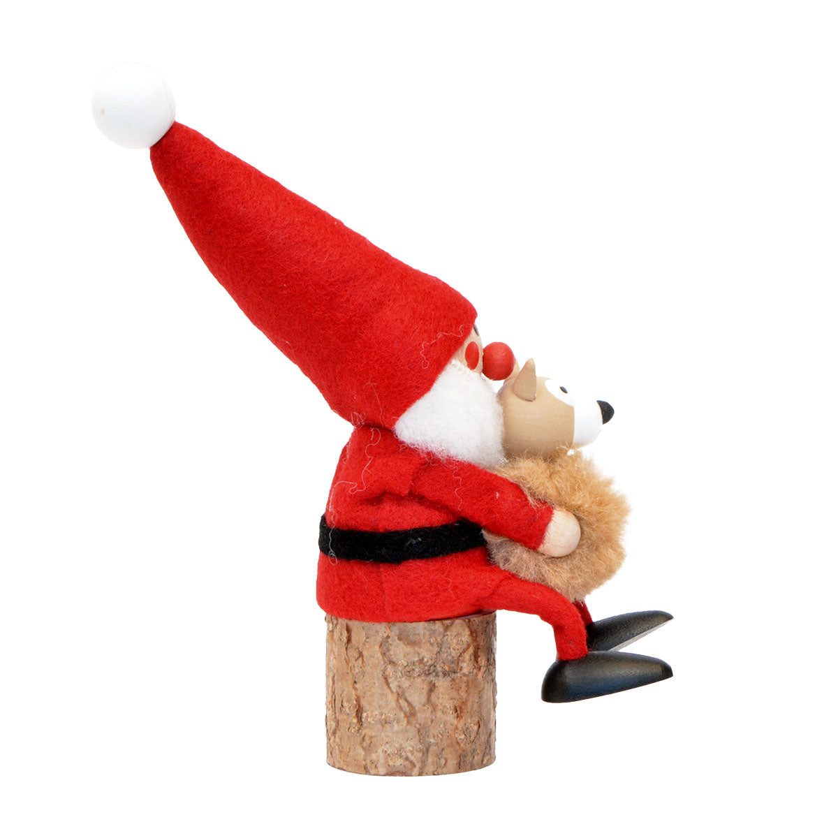 NORDIKA nisse ノルディカ ニッセ クリスマス 木製人形(イヌを抱えるサンタ)