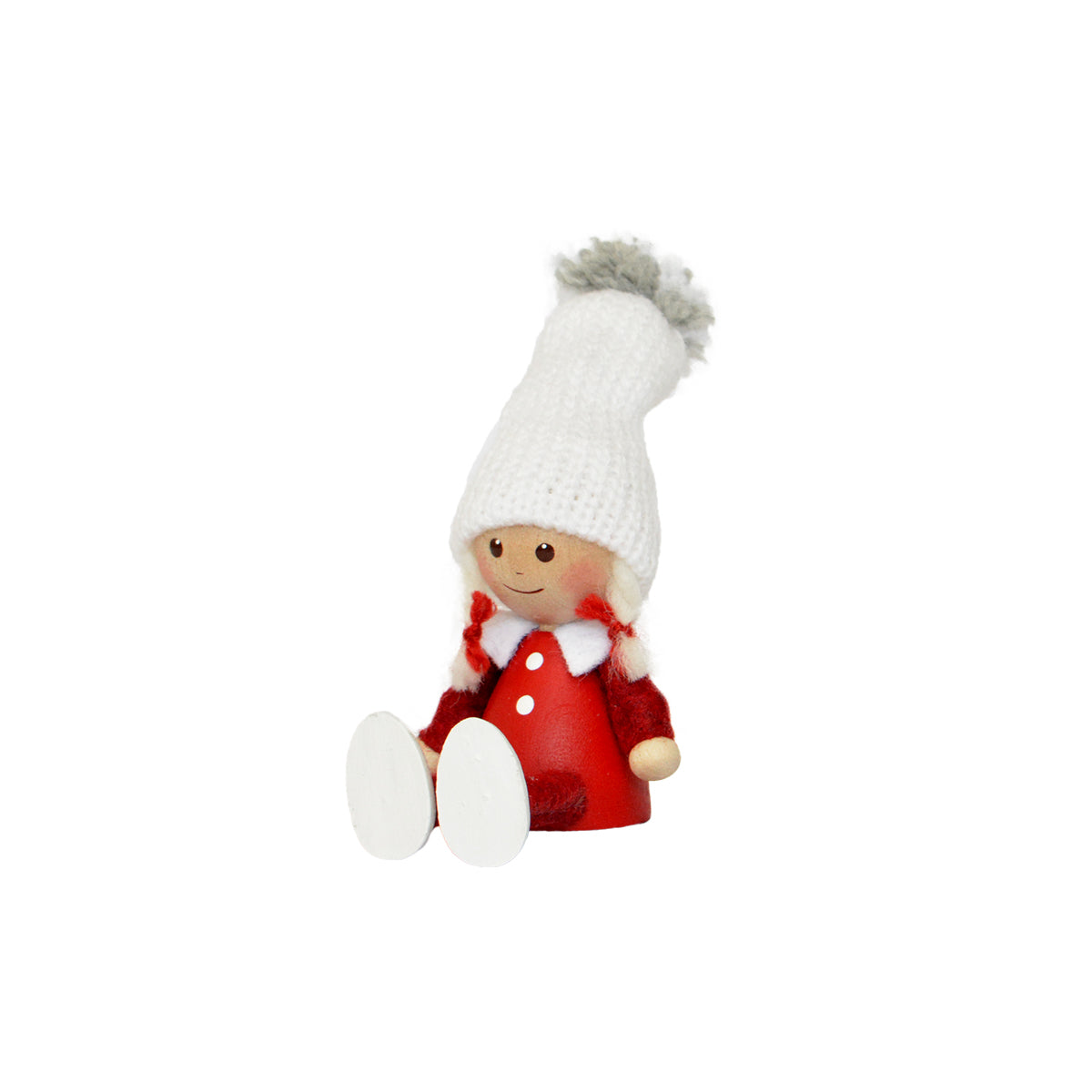 NORDIKA nisse ノルディカ ニッセ クリスマス 木製人形(ぺたんこ座りの女の子)