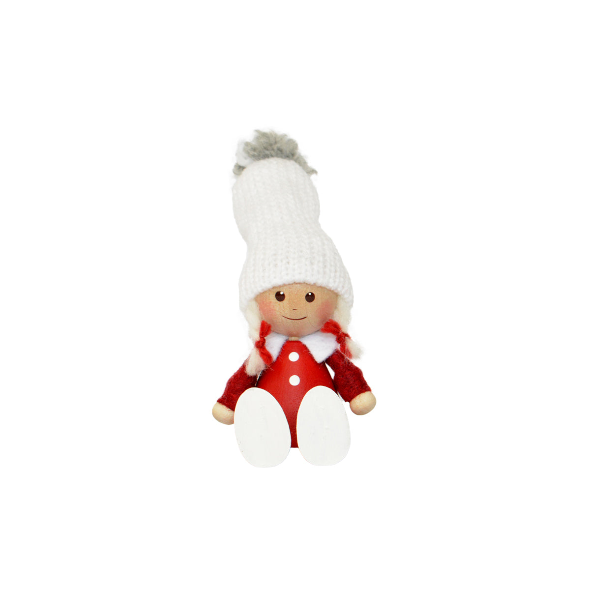 NORDIKA nisse ノルディカ ニッセ クリスマス 木製人形(ぺたんこ座りの女の子)