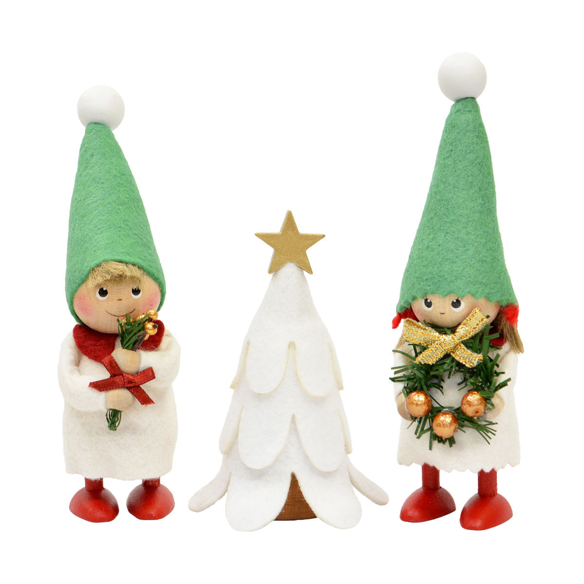 NORDIKA nisse ノルディカ ニッセ クリスマス 木製人形(フェルトツリー / ホワイト)