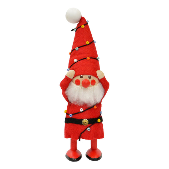 NORDIKA nisse ノルディカ ニッセ クリスマス 木製人形(電飾にからまるサンタ / レッド)