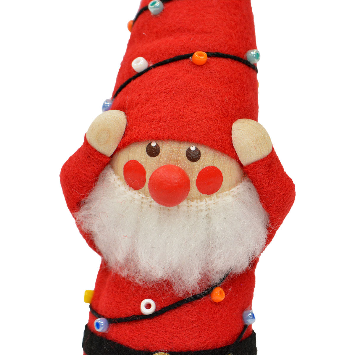 NORDIKA nisse ノルディカ ニッセ クリスマス 木製人形(電飾にからまるサンタ / レッド)