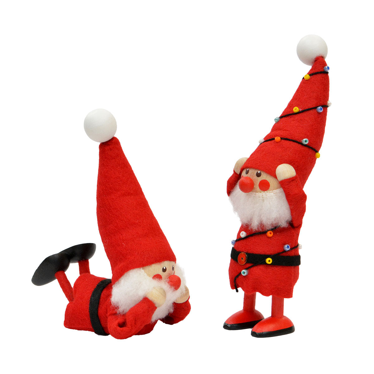 NORDIKA nisse ノルディカ ニッセ クリスマス 木製人形(電飾にからまるサンタ / レッド)