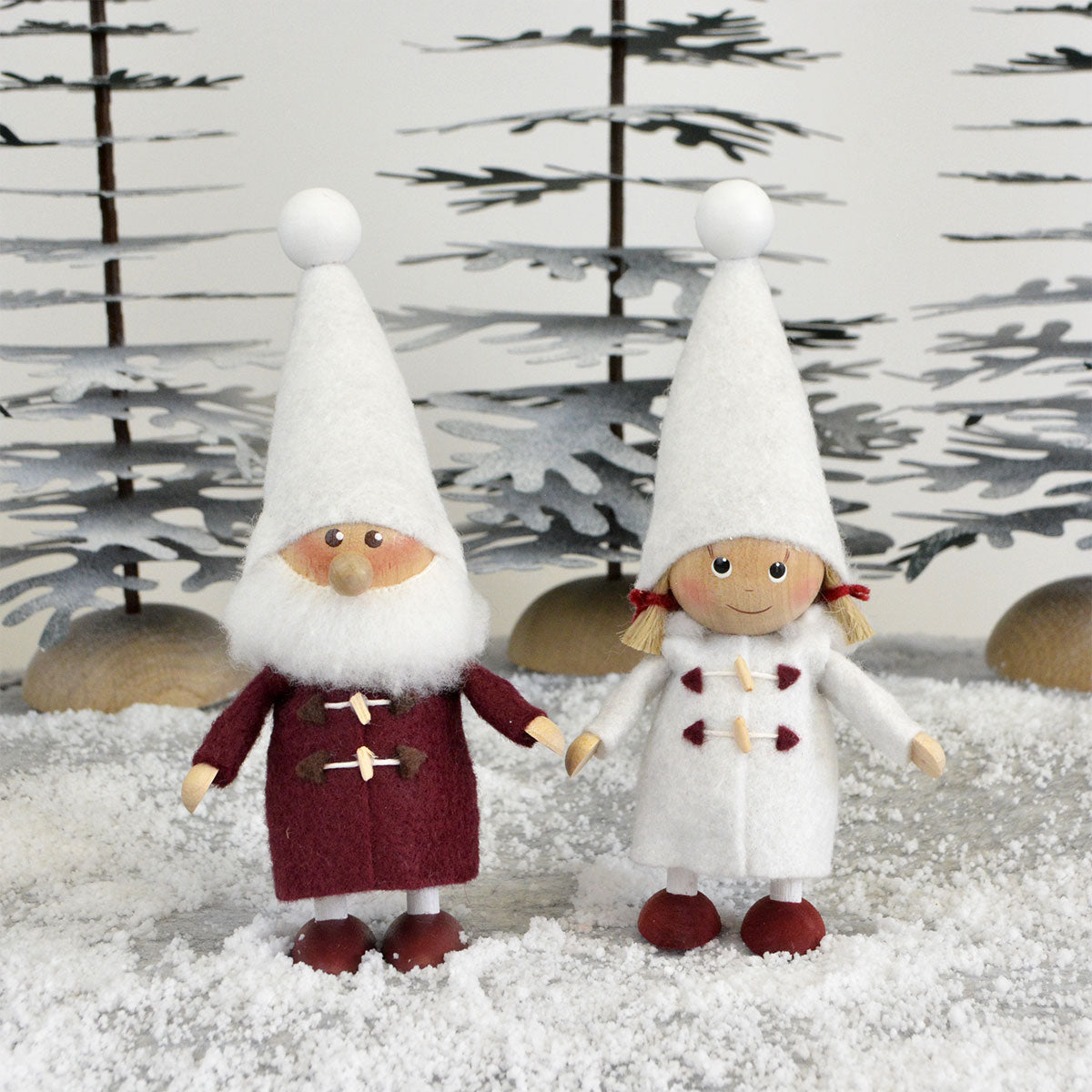 NORDIKA nisse ノルディカ ニッセ クリスマス 木製人形(ダッフルコートを着たサンタ / 星に願いを )
