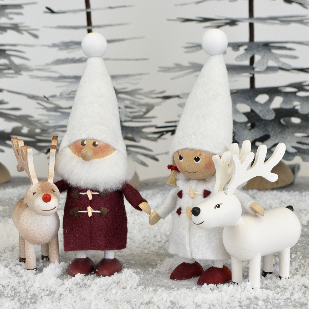 NORDIKA nisse ノルディカ ニッセ クリスマス 木製人形(ダッフルコートを着たサンタ / 星に願いを )