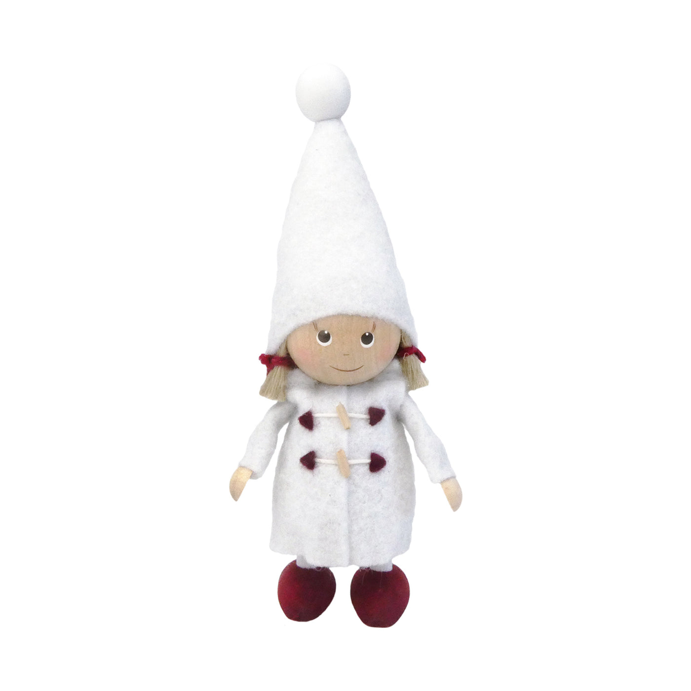 NORDIKA nisse ノルディカ ニッセ クリスマス 木製人形( ダッフルコートを着た女の子 / 星に願いを )