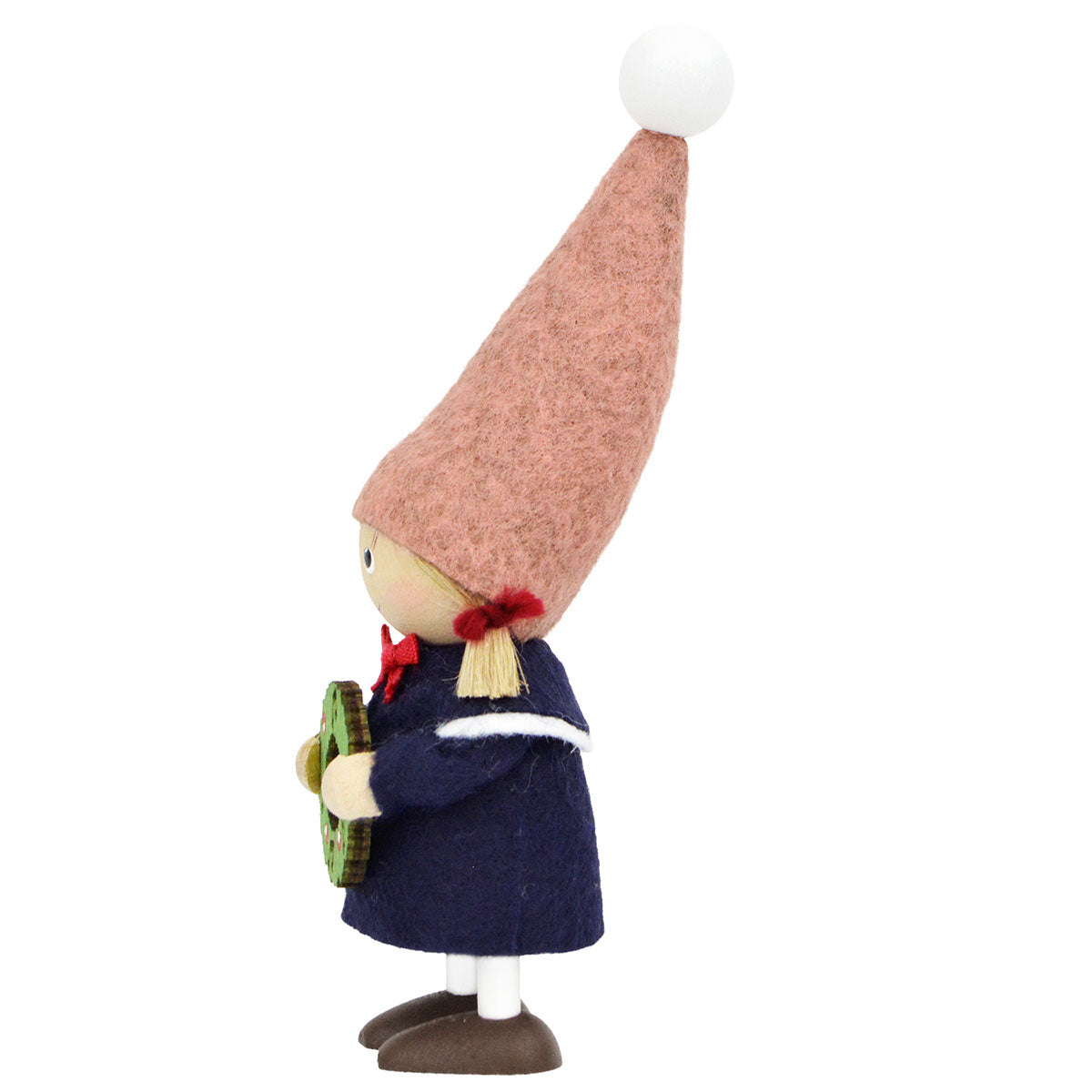 NORDIKA nisse ノルディカ ニッセ クリスマス 木製人形 ( リースを持った女の子 / ハーモニー )