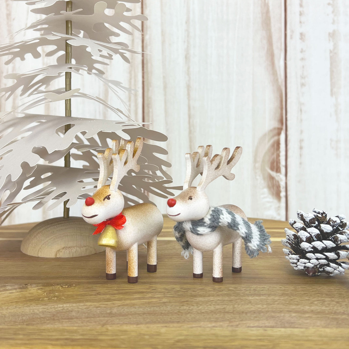 NORDIKA nisse ノルディカ ニッセ クリスマス 木製人形 ( トナカイ / ブラウン / マフラー )