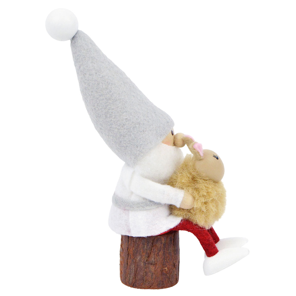 NORDIKA nisse ノルディカ ニッセ クリスマス 木製人形 ( ウサギを抱えたサンタ / サイレントナイト )