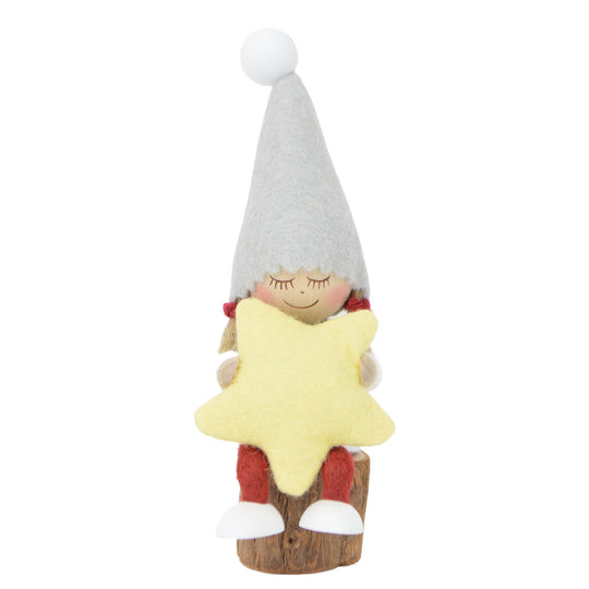NORDIKA nisse ノルディカ ニッセ クリスマス 木製人形 ( お座りねんね女の子 / 星 / サイレントナイト )