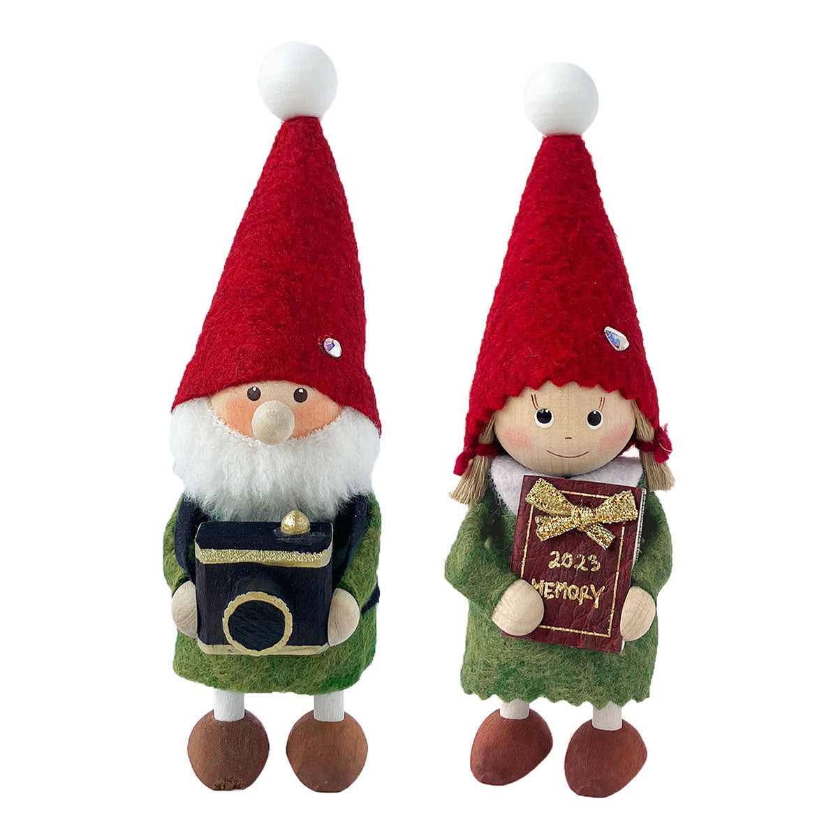 【美品】NORDIKA nisse ノルディカニッセ　木製人形　3体セット NORDIKA nisse ノルディカ ニッセ クリスマス 木製人形 ( 2023