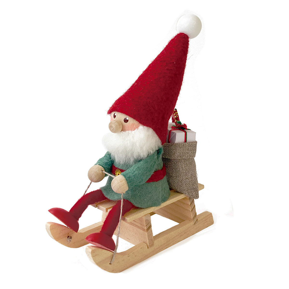 【新作】【予約】NORDIKA nisse ノルディカ ニッセ クリスマス 木製人形 ( そりに乗ったサンタ / Joy to the world )