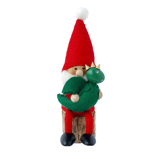 NORDIKA nisse ノルディカ ニッセ クリスマス 木製人形 ( ドラゴンを抱えたサンタ )