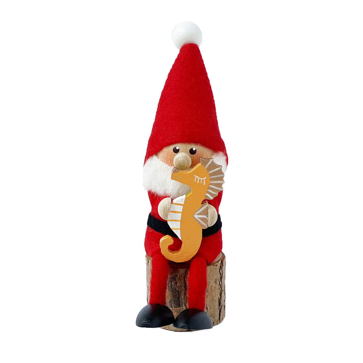 【新作】【予約】NORDIKA nisse ノルディカ ニッセ クリスマス 木製人形 ( タツノオトシゴを抱えたサンタ )