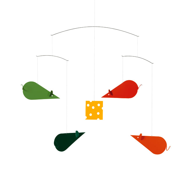 Flensted Mobiles フレンステッド・モビール( Cheese Mice チーズマイス / グリーン / レッド / オレンジ / 106B )