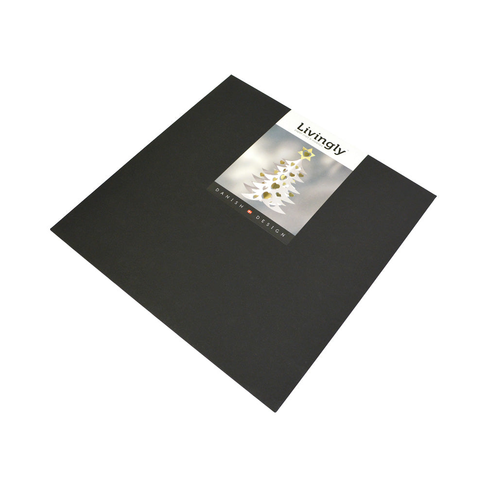 Livingly リビングリー ペーパーモビール ( ハートのクリスマスツリー / L / ホワイト / ゴールド )