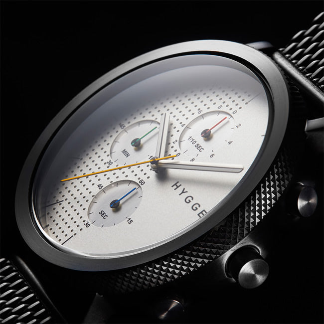HYGGE Watches ヒュッゲウォッチズ 2204 SERIES WATCH(9032-026 MESH / White dial / Black case)