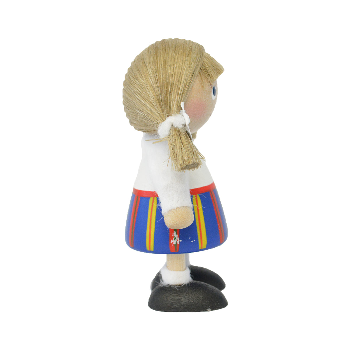 NORDIC GIFT ノルディック・ギフト 木製人形 民族衣装の女の子 ( ホワイト×ブルー )