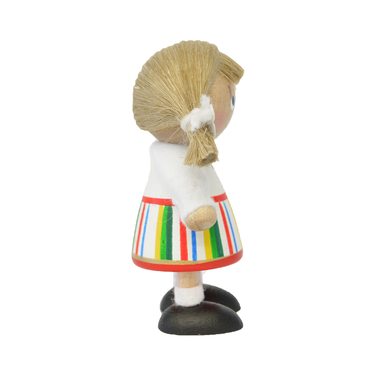 NORDIC GIFT ノルディック・ギフト 木製人形 民族衣装の女の子( ホワイト×ホワイト / レッド / グリーン )