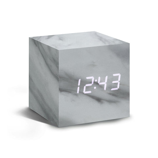 【30%OFF】Gingko Design ギンコーデザイン キューブクリッククロック ( マーブル / ホワイトLED )【セール】