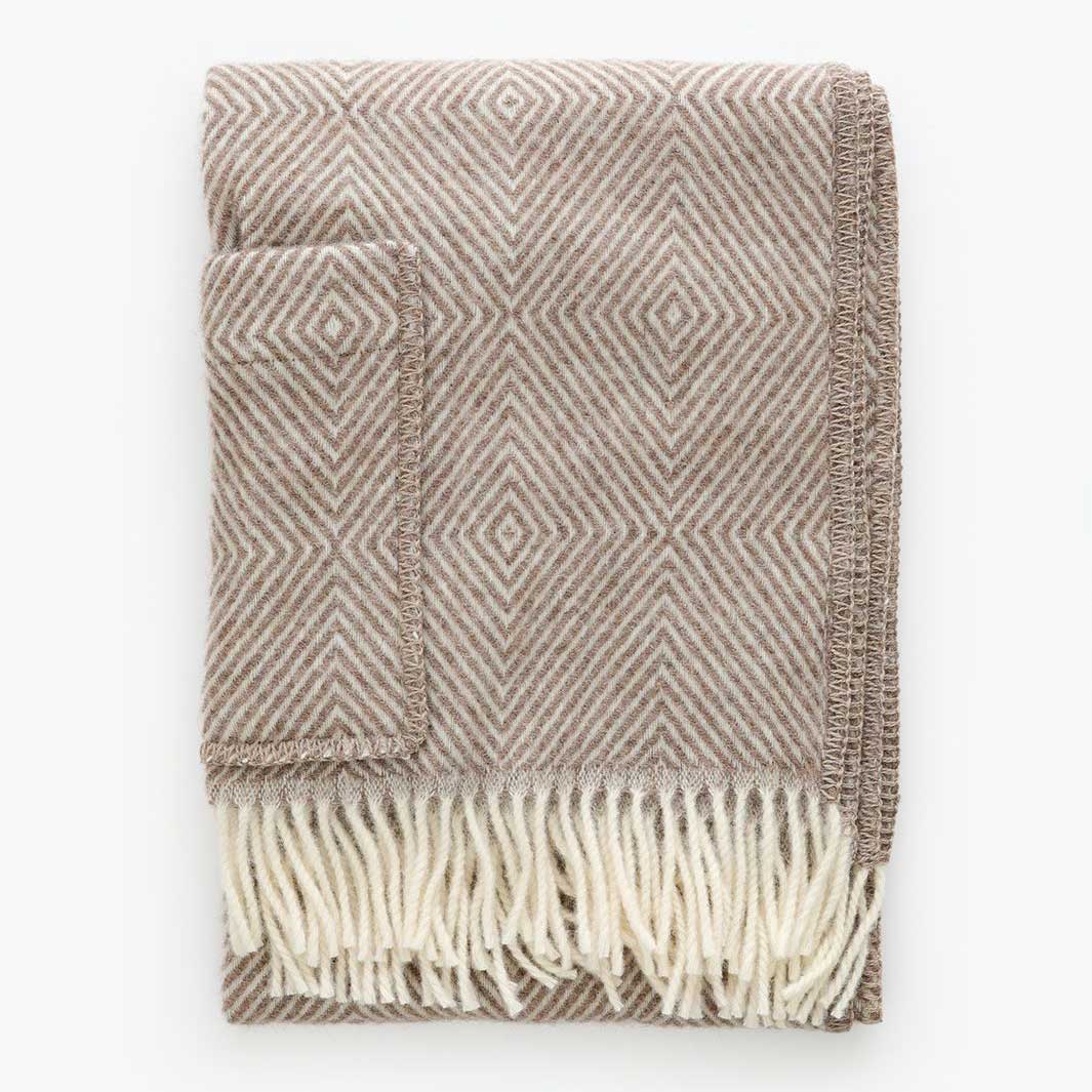 LAPUAN KANKURIT ラプアンカンクリ ポケットショール MARIA ( 60×180cm / ブラウン×ホワイト )