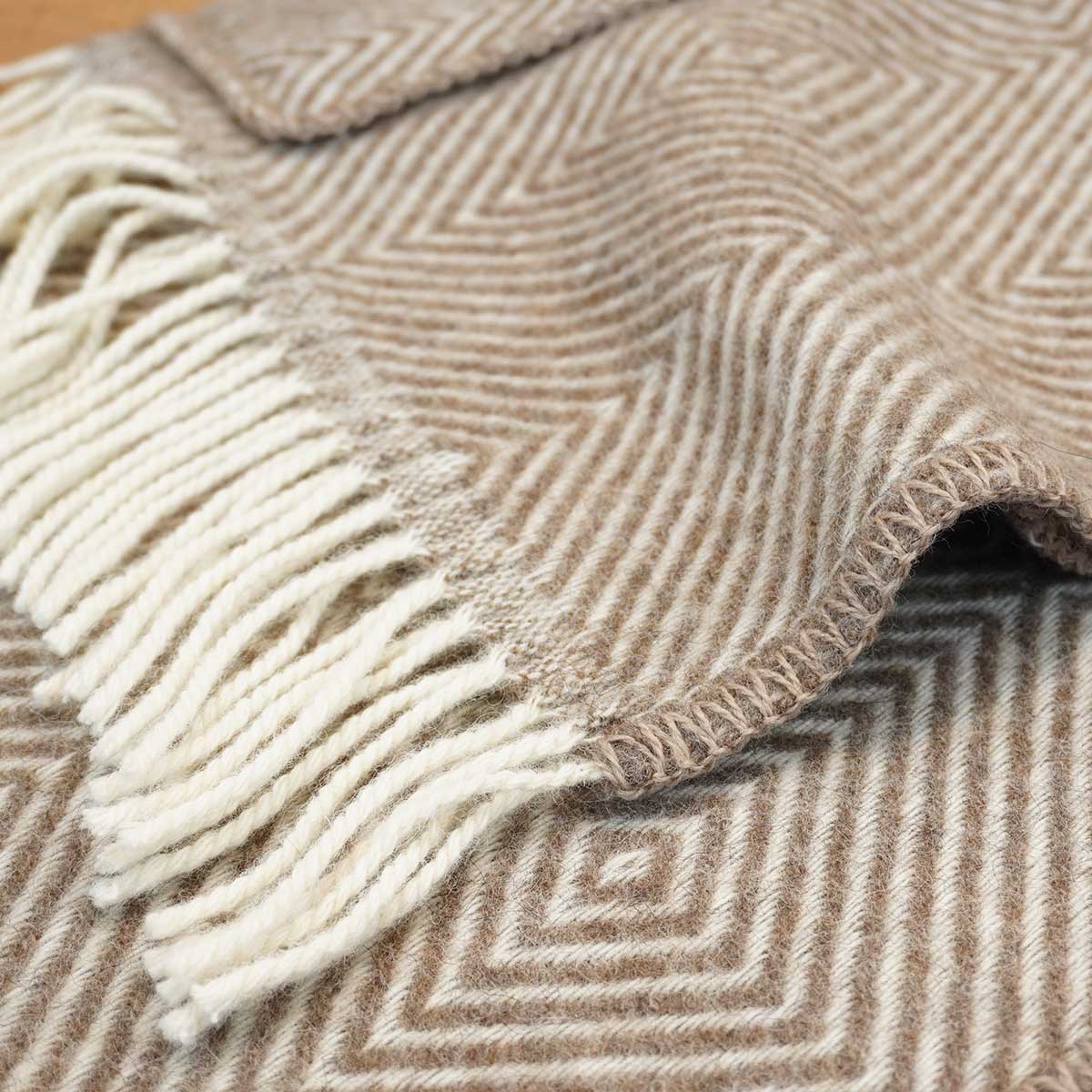 LAPUAN KANKURIT ラプアンカンクリ ポケットショール MARIA ( 60×180cm / ブラウン×ホワイト )