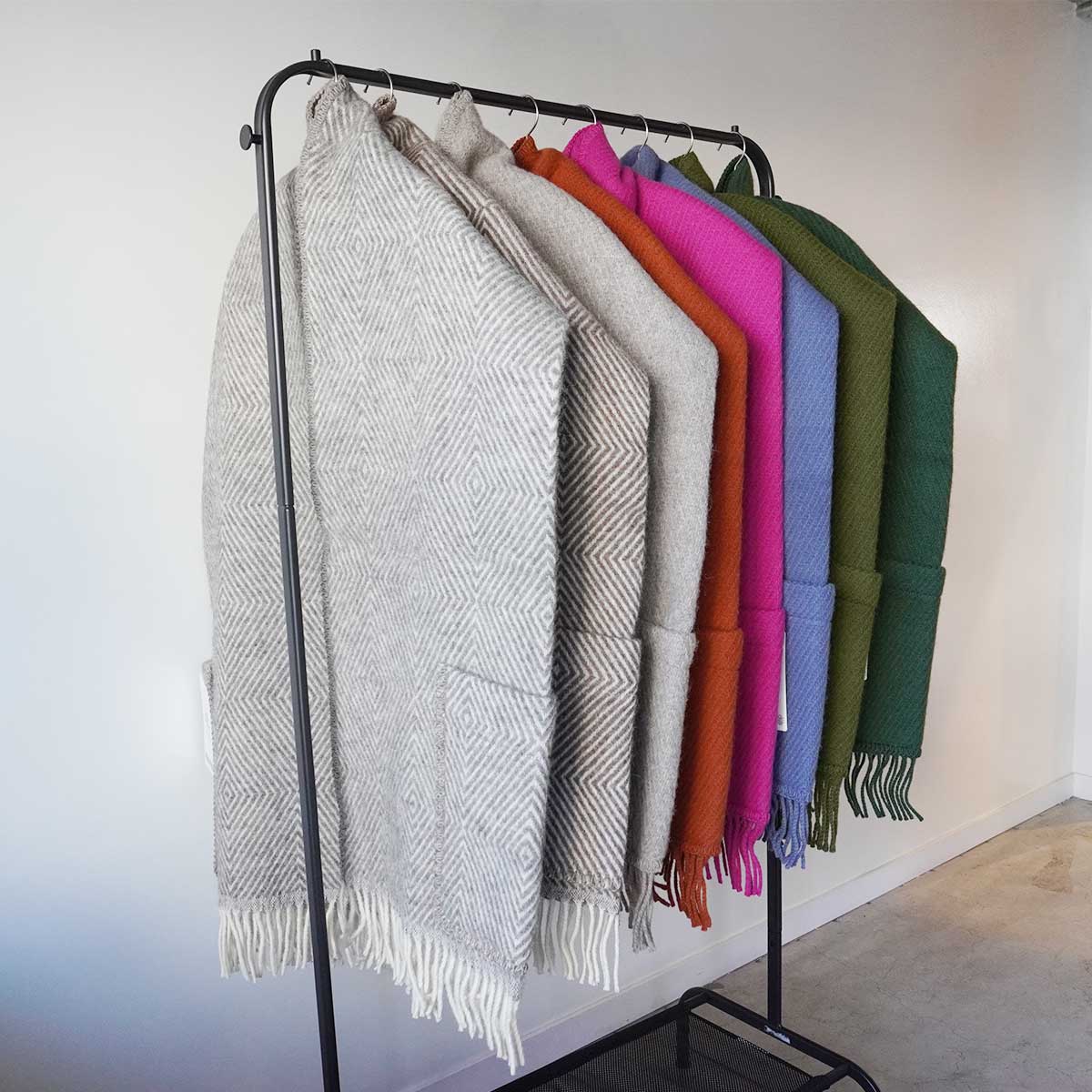 LAPUAN KANKURIT ラプアンカンクリ ポケットショール MARIA ( 60×180cm / ブラウン×ホワイト )