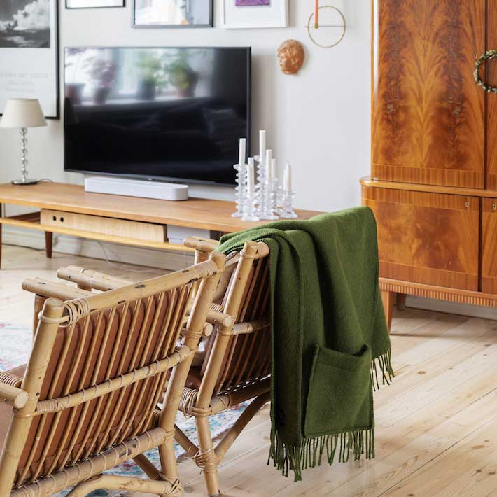 LAPUAN KANKURIT ラプアンカンクリ ポケットショール UNI ( 60×170cm / オリーブ )