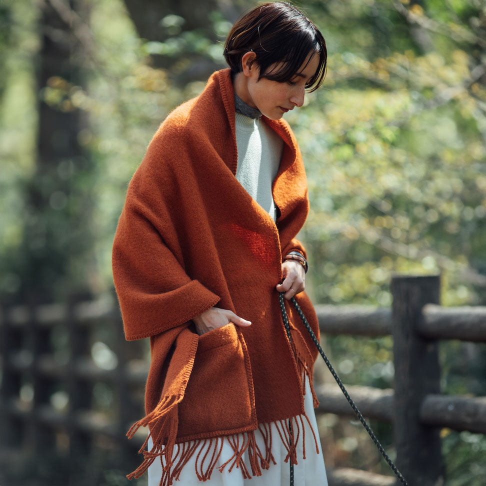 LAPUAN KANKURIT ラプアンカンクリ ポケットショール UNI ( 60×170cm / シナモン )