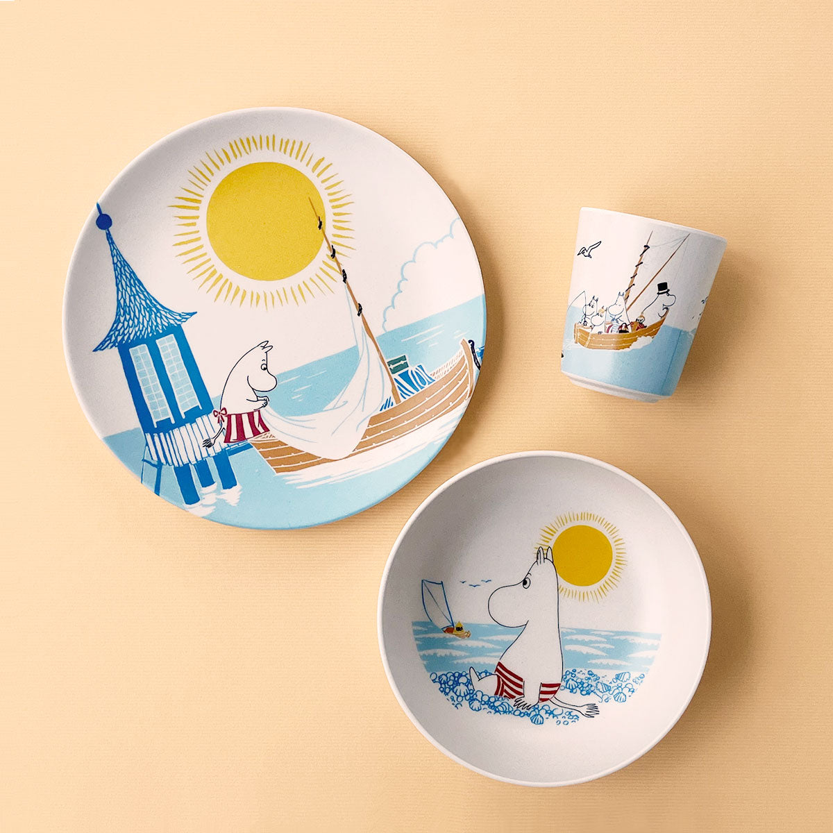 Moomin ムーミン Barbo Toys バルボトイ バンブーメラミン ギフト3点セット #OURSEA