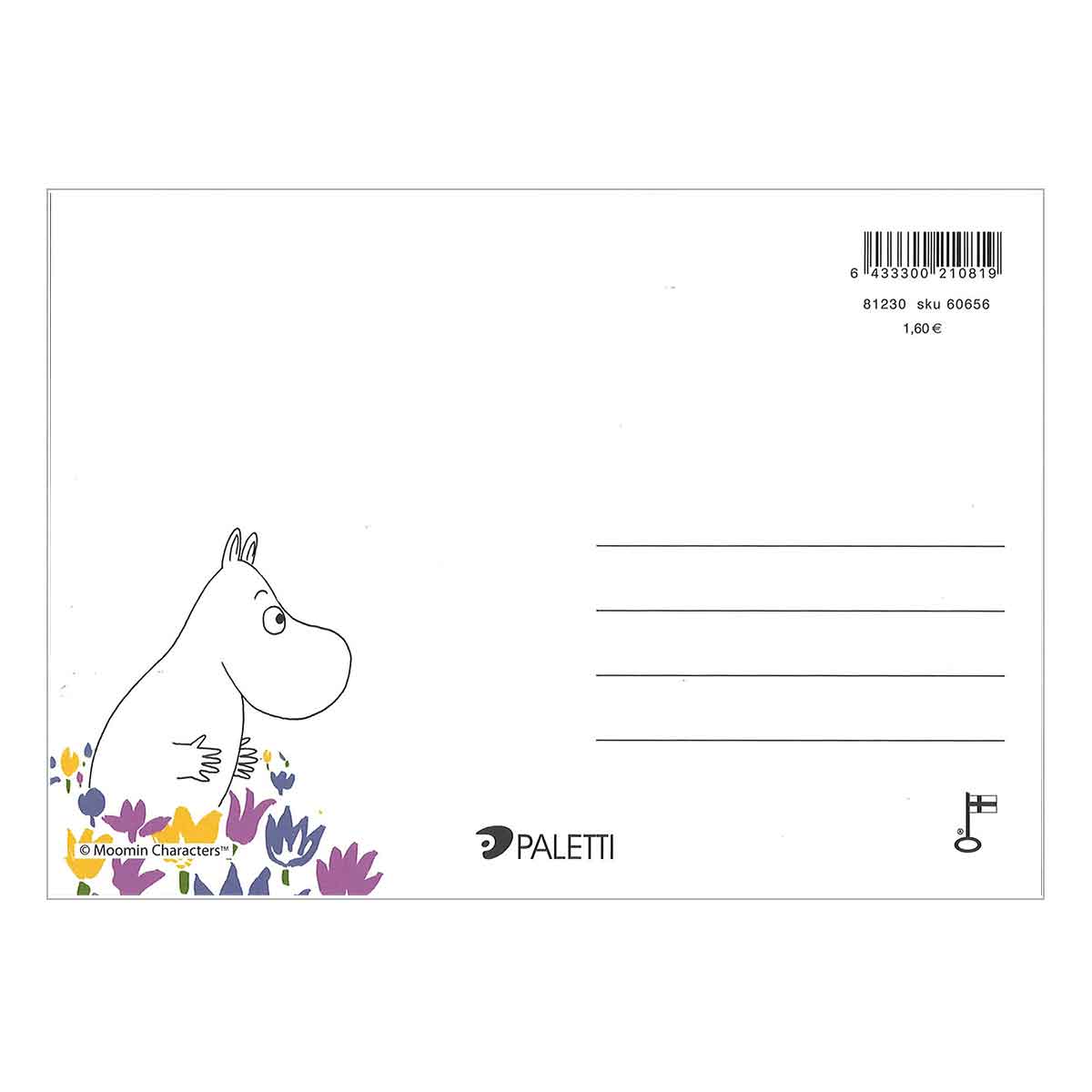 Moomin ムーミン Karto カルト ポストカード ( お花畑のムーミンとリトルミイ / ブルー )