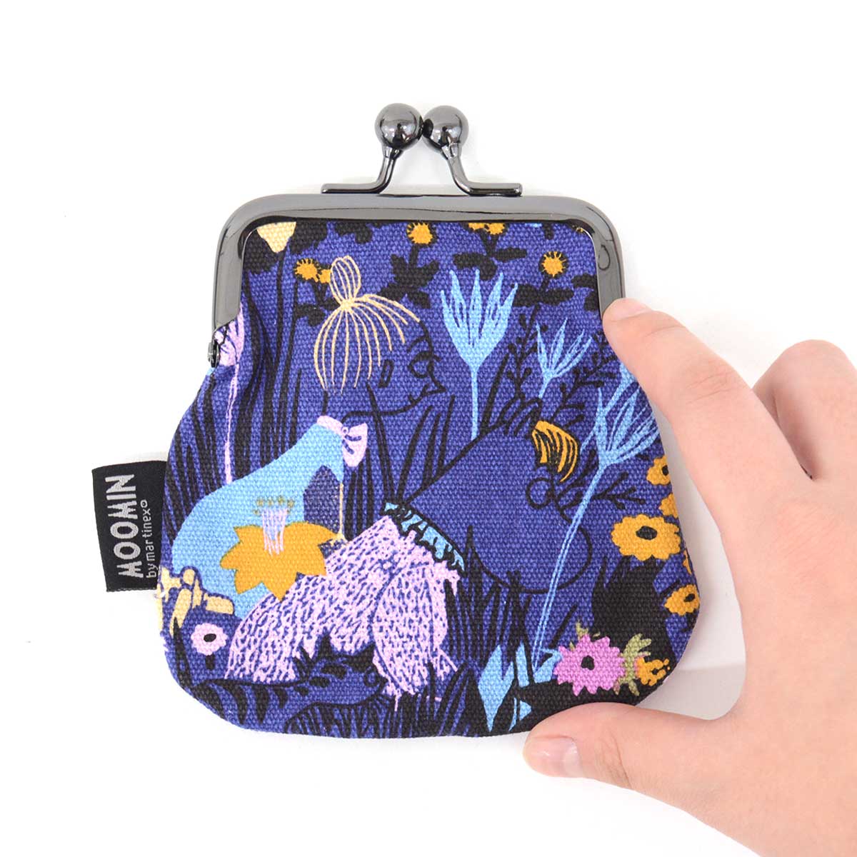 Moomin ムーミン Martinex マルティネックス がま口ポーチ ( バターカップ / ダークブルー )