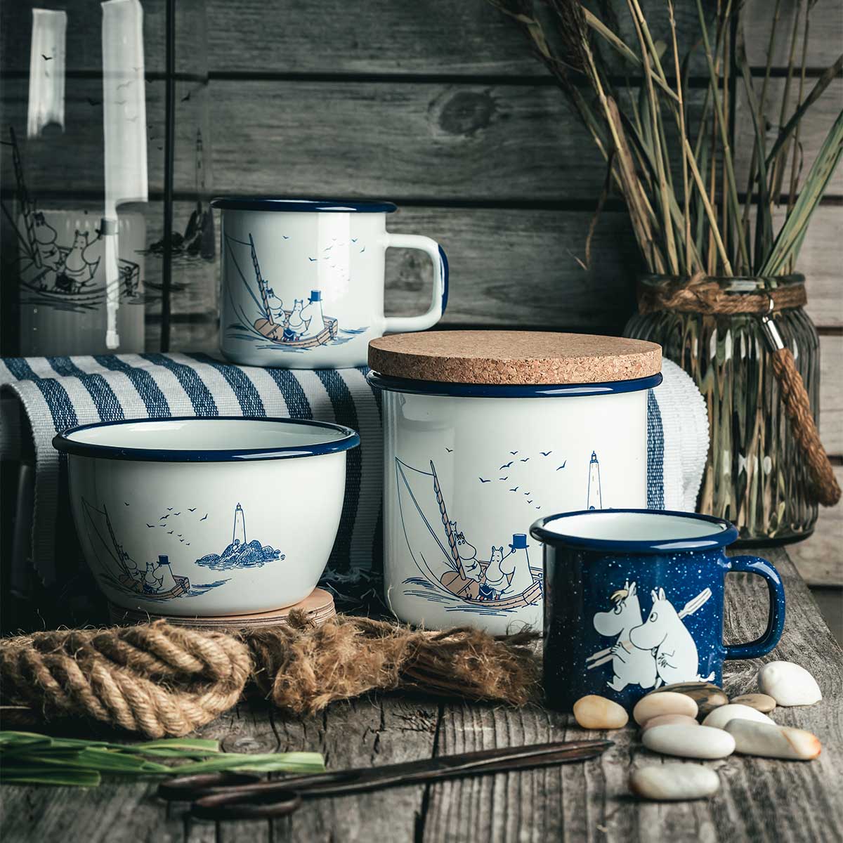 Moomin ムーミン Muurla ムールラ ホーローマグ ( セイラーズ / ブルー / 250ml )